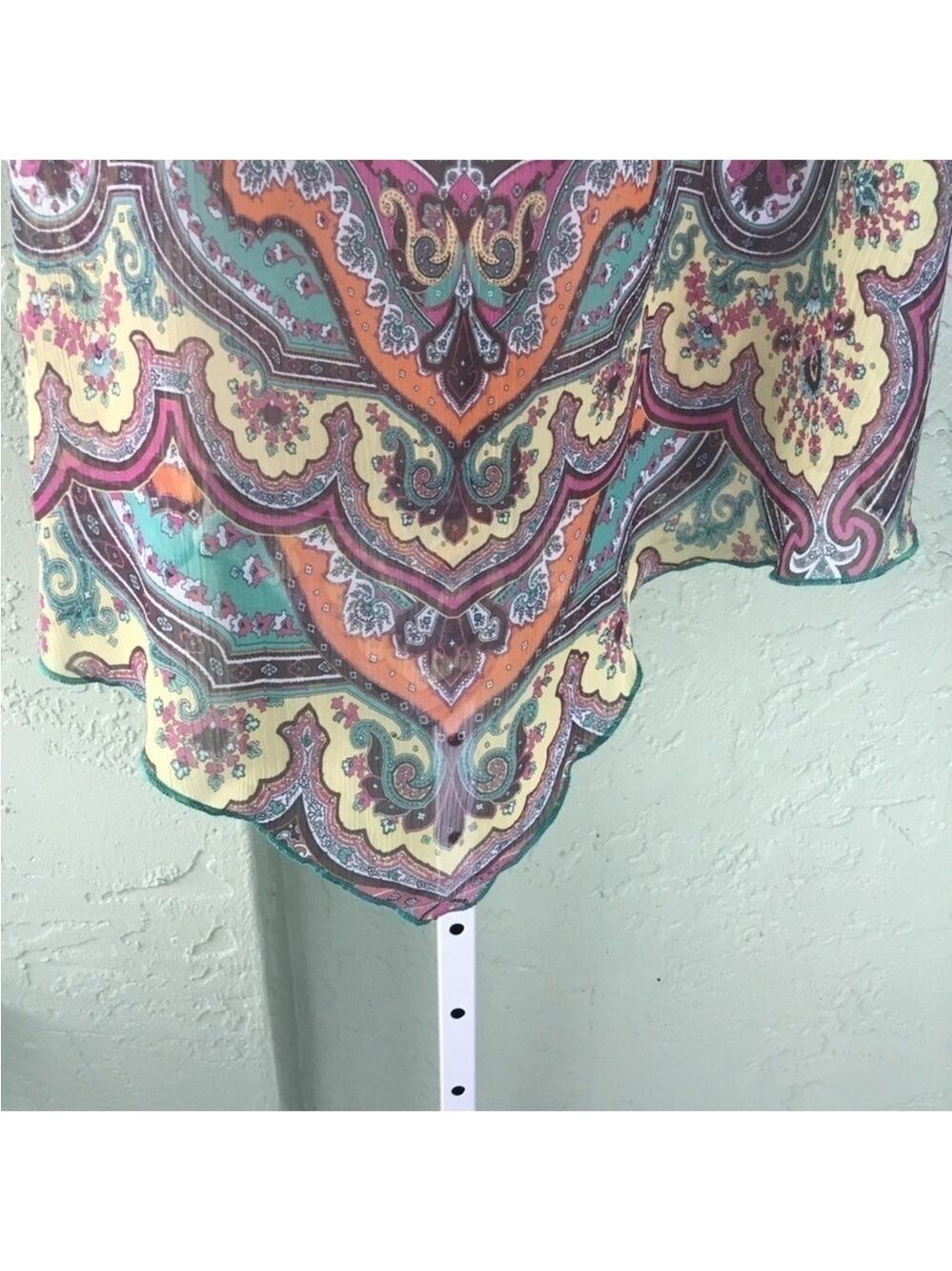 Becca by Rebecca Virtue Woman’s swimsuit coverup M/L Indian paisley print - Picture 6 of 14
